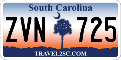 SC license plate ZVN725