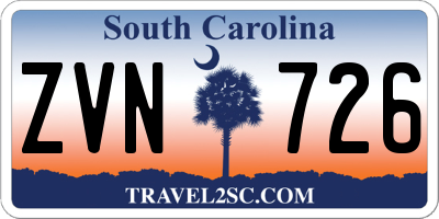 SC license plate ZVN726