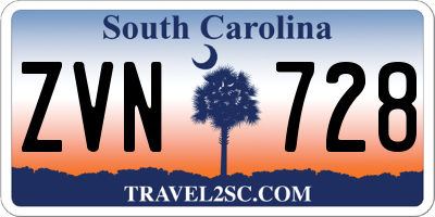 SC license plate ZVN728