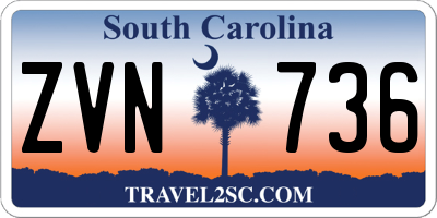 SC license plate ZVN736