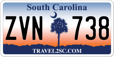 SC license plate ZVN738