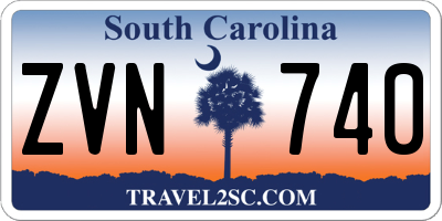 SC license plate ZVN740