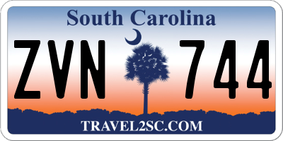 SC license plate ZVN744