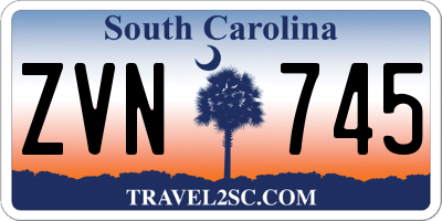 SC license plate ZVN745