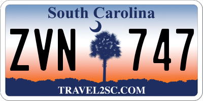 SC license plate ZVN747