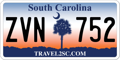 SC license plate ZVN752