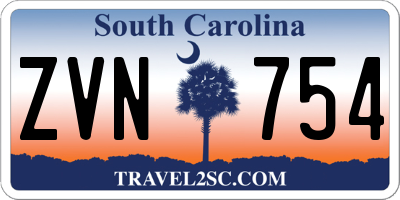SC license plate ZVN754
