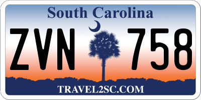 SC license plate ZVN758