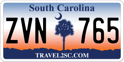 SC license plate ZVN765