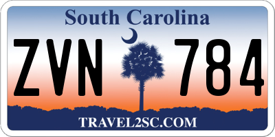SC license plate ZVN784