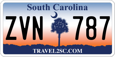SC license plate ZVN787