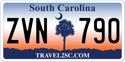SC license plate ZVN790