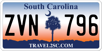 SC license plate ZVN796