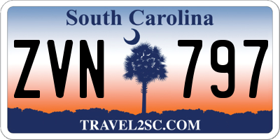 SC license plate ZVN797
