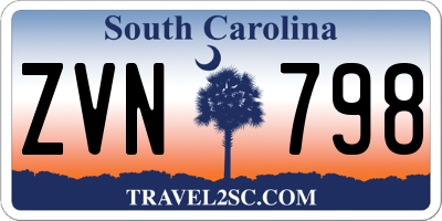 SC license plate ZVN798