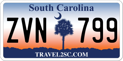SC license plate ZVN799