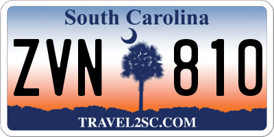 SC license plate ZVN810