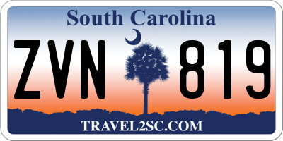 SC license plate ZVN819