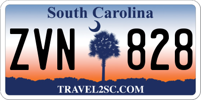 SC license plate ZVN828