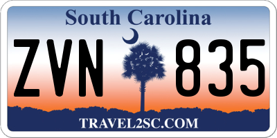SC license plate ZVN835