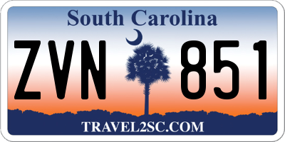 SC license plate ZVN851