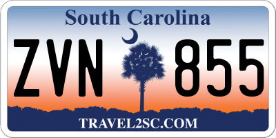 SC license plate ZVN855