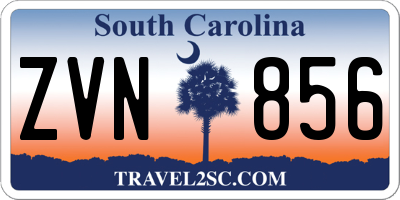 SC license plate ZVN856