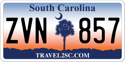 SC license plate ZVN857