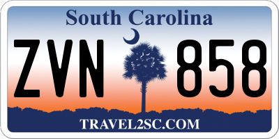 SC license plate ZVN858