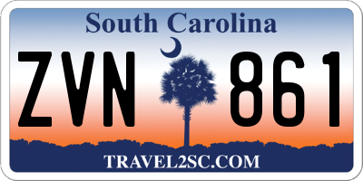 SC license plate ZVN861