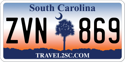 SC license plate ZVN869