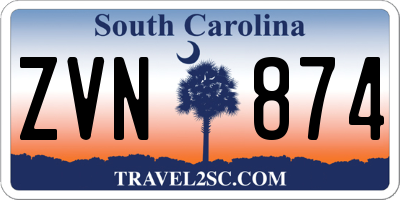 SC license plate ZVN874