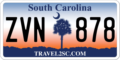 SC license plate ZVN878