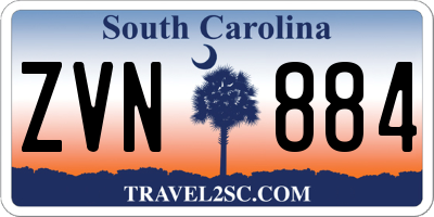 SC license plate ZVN884