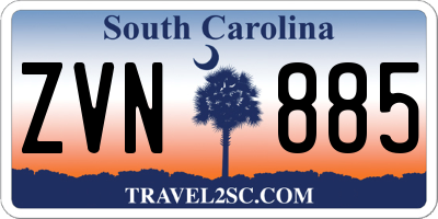SC license plate ZVN885