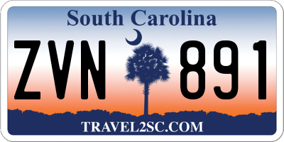 SC license plate ZVN891