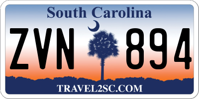 SC license plate ZVN894