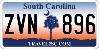 SC license plate ZVN896