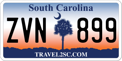 SC license plate ZVN899