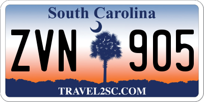 SC license plate ZVN905