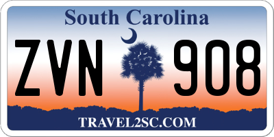 SC license plate ZVN908