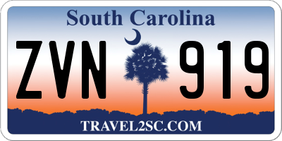 SC license plate ZVN919