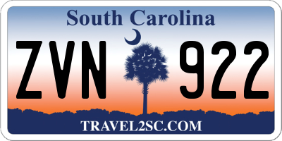 SC license plate ZVN922