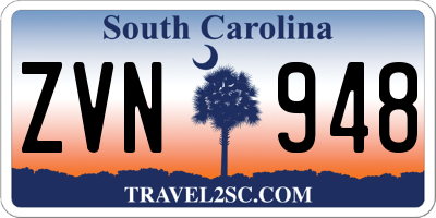 SC license plate ZVN948