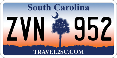 SC license plate ZVN952