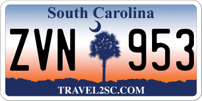 SC license plate ZVN953