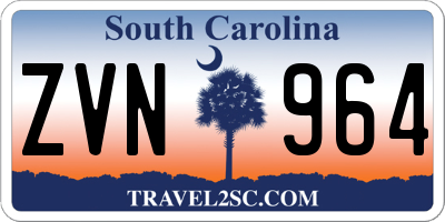 SC license plate ZVN964
