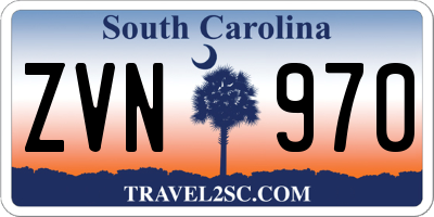 SC license plate ZVN970
