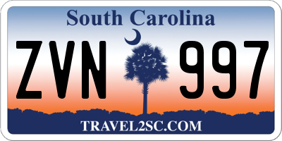SC license plate ZVN997
