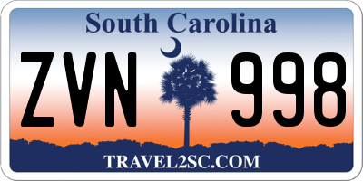 SC license plate ZVN998